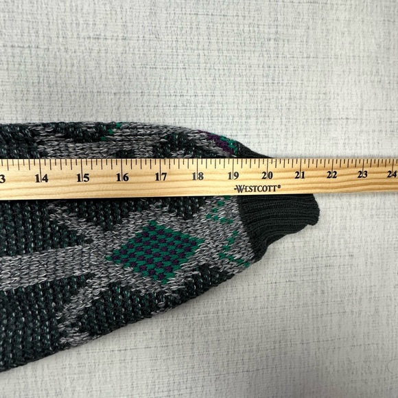 80s 90s Vintage Sweater black,purple,grey,aqua - Picture 9 of 9